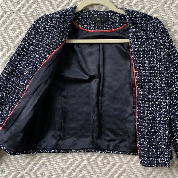 J Crew tweed woven metallic coat - Picture 3 of 5
